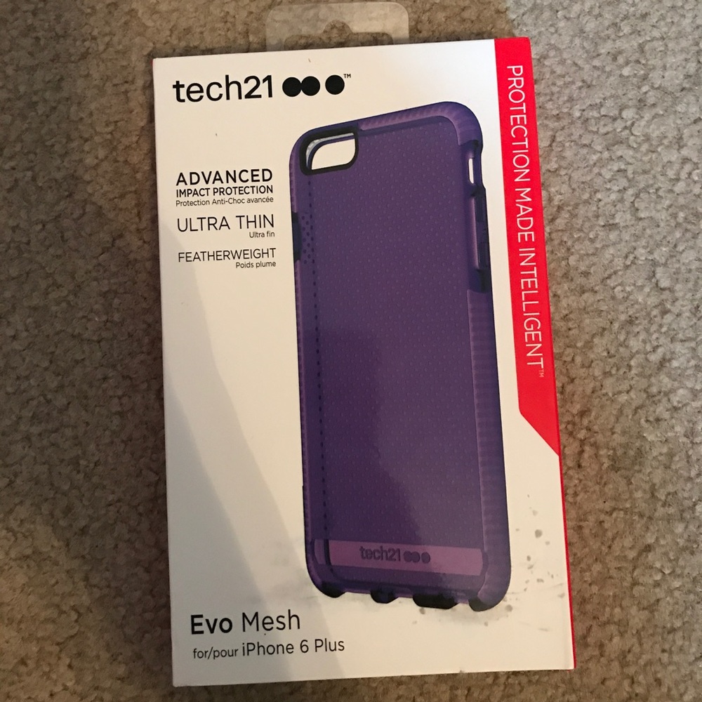Brand new iPhone 6 Plus tech 21 purple mesh case